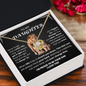 Daughter Loveknot  Message Necklace-Lion