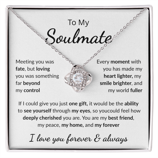 Soulmate/ Wife /Girlfriend Love Knot Necklace