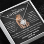 Daughter Loveknot  Message Necklace-Lion