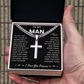To My Man Cuban Necklace  with Message Card
