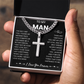 To My Man Cuban Necklace  with Message Card