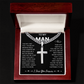 To My Man Cuban Necklace  with Message Card