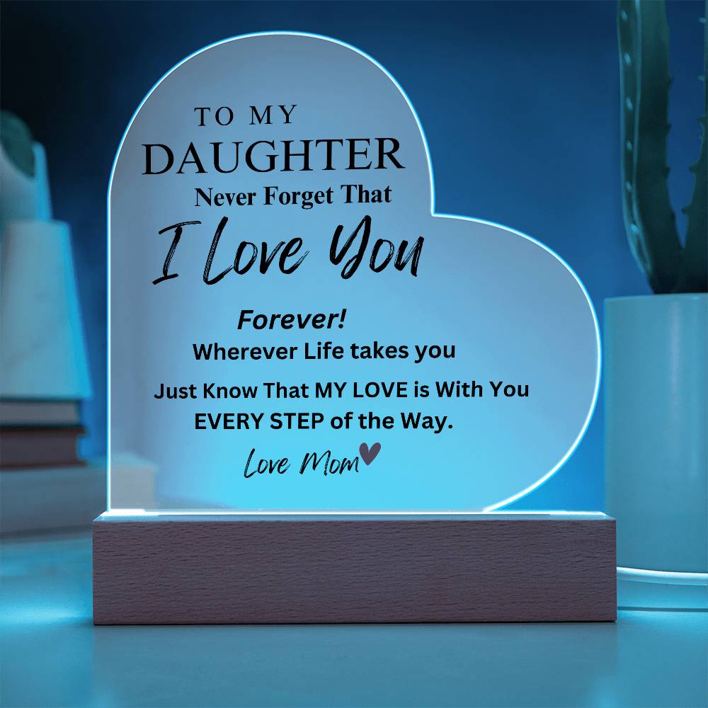 Daughter Heart Acrylic Lamp