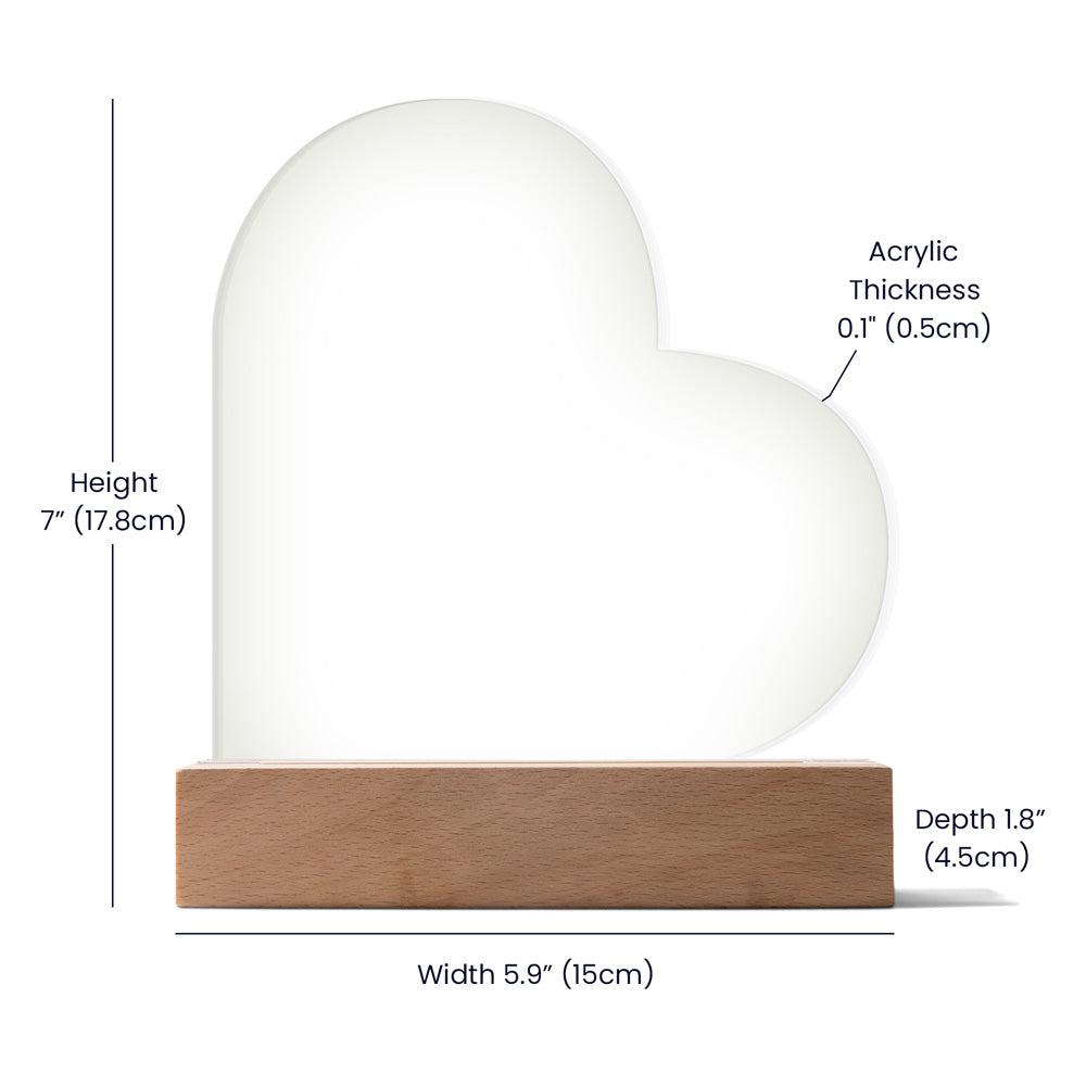 Daughter Heart Acrylic Lamp