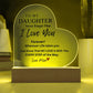 Daughter Heart Acrylic Lamp