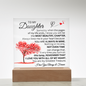 To My Daughter/Beautiful Chapter/Acrylic Plaque