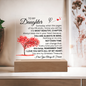 To My Daughter/Beautiful Chapter/Acrylic Plaque
