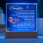 To My Daughter/Beautiful Chapter/Acrylic Plaque/white