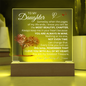 To My Daughter/Beautiful Chapter/Acrylic Plaque/white