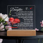 To My Daughter/Beautiful Chapter/Acrylic Plaque/white