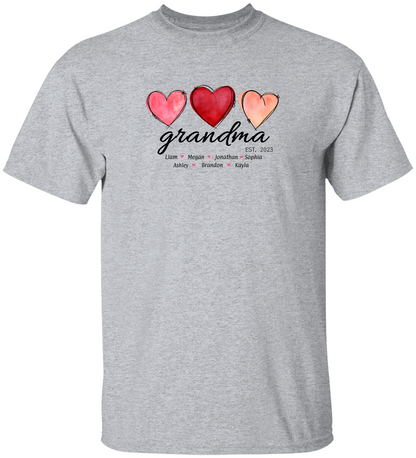 Personalized Grandma*Valentine Cotton T-Shirt