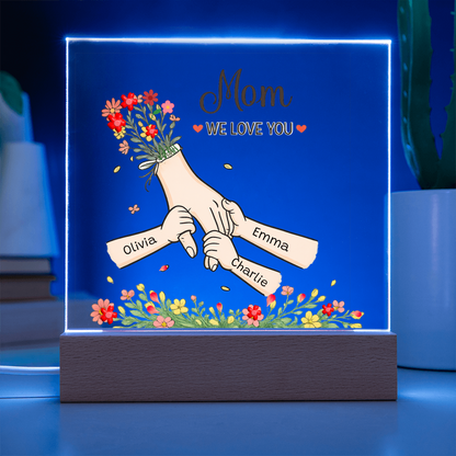 Personalized Mom Hand Acrylic Plaque