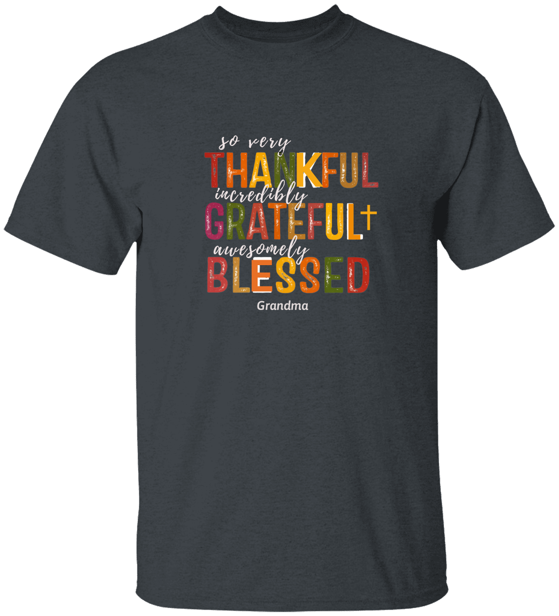 ***Thankful Blessed Thanksgiving Personalize Family T-Shirt