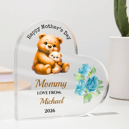 Mother's Day Personalized Mom/Grandama Acrylic Heart Plaque
