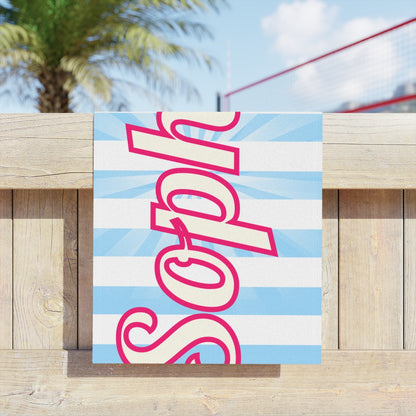 Personalized Beach Towel Family Vacation, Bridesmaids Gift, Bachelorette Gifts