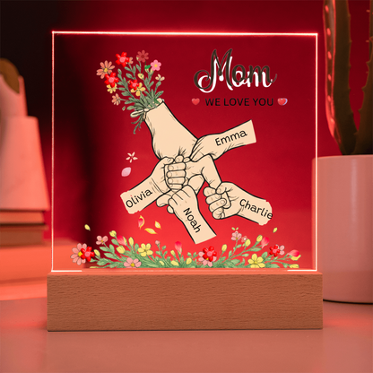 Personalized Mom Hand Acrylic Plaque