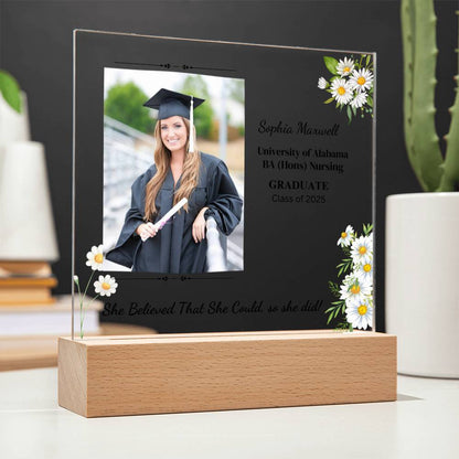 Graduate "She Believed" Acrylic Square Plaque