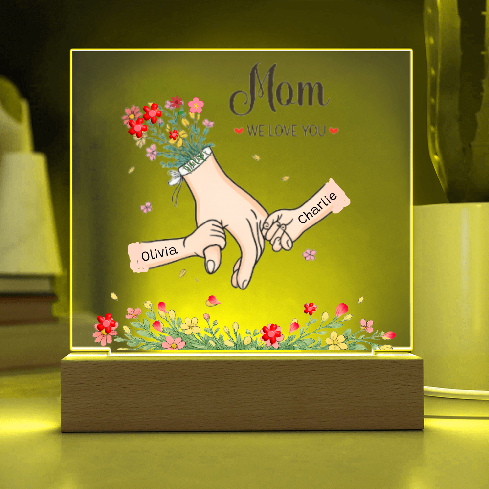 Personalized Mom Hand Acrylic Plaque