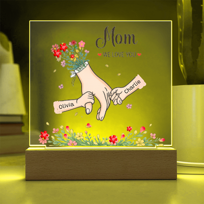 Personalized Mom Hand Acrylic Plaque