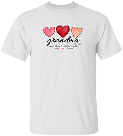 Personalized Grandma*Valentine Cotton T-Shirt