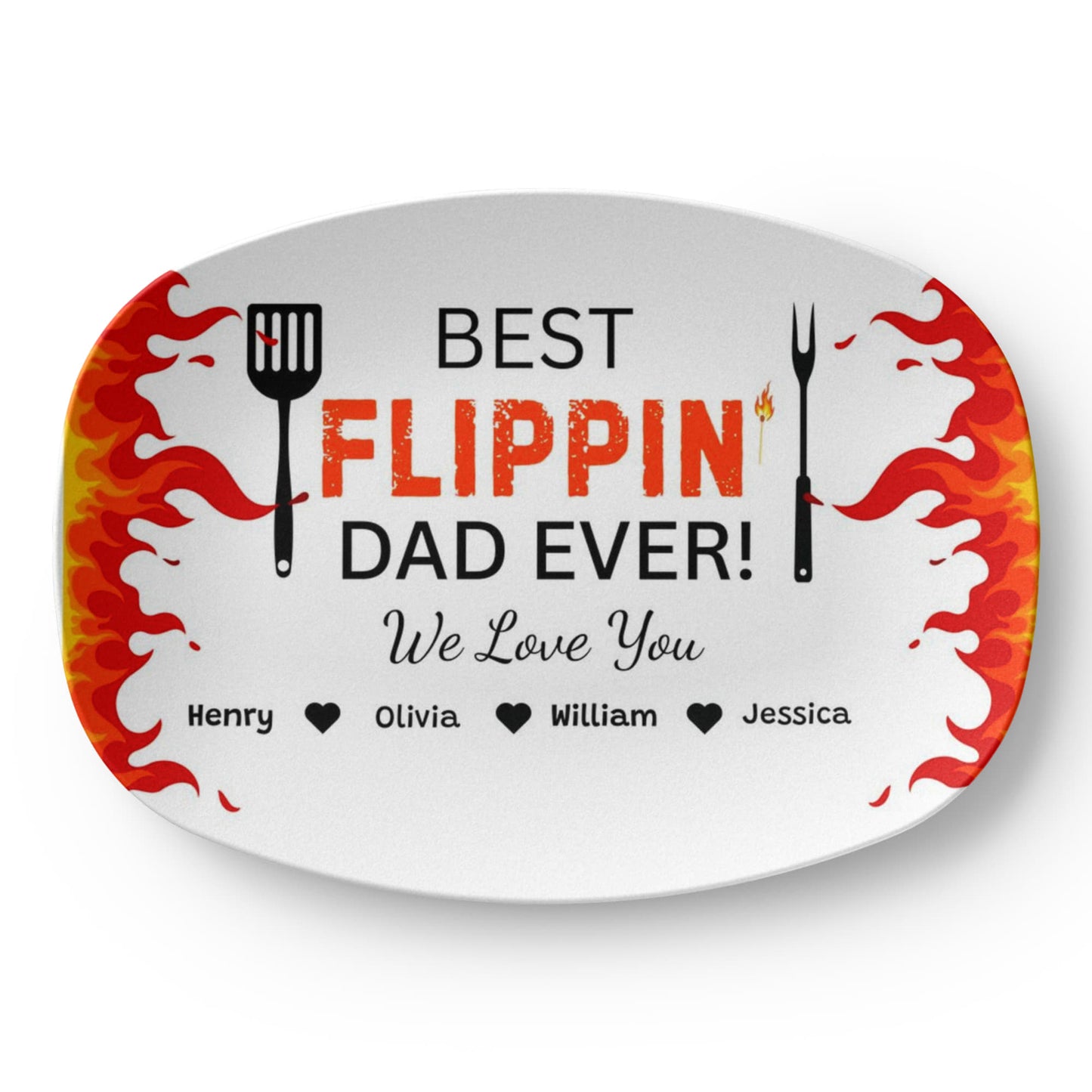 Father's Day Best Flippin Dad Ever/ Personalized Platter